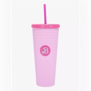 Barbie Set of 3 Pink Large Pyramid Acrylic Travel Cups